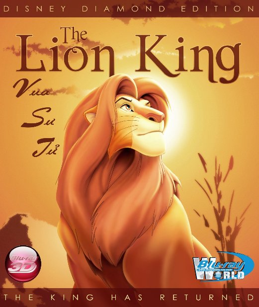 D034. LION KING - Vua Sư Tử 3D 25G(DTS-HD 5.1)  